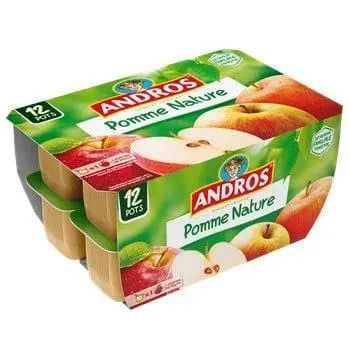 Andros Apple Compotes Natural 12x100g