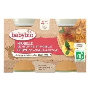 Babybio Small Pot Mirabelle Apple 2x130g