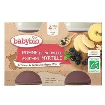Babybio Small Pot Apple Blueberry 2x130g