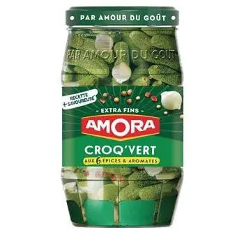 Amora Cornichons Croq'Vert 205g