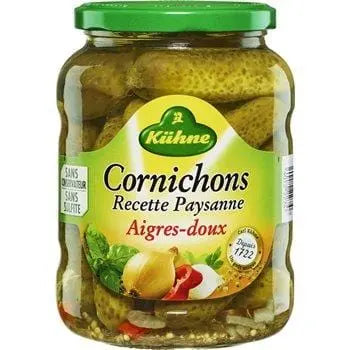 Kühne Sweet and Sour Gherkins Country Recipe 360g