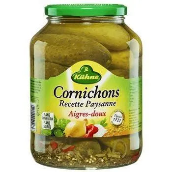 Kühne Country Sweet & Sour Gherkins Maxi 850g