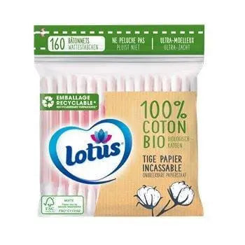 Lotus Organic cotton buds - x160 sticks