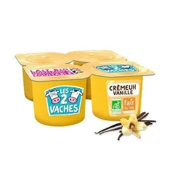 Les 2 Vaches Organic Vanilla Creamer 4x95g
