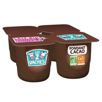 Les 2 Vaches Organic Cocoa Melt Cream 4x125g