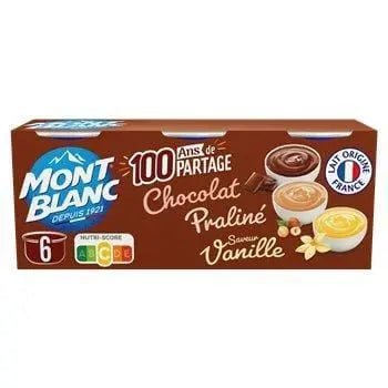 Mont Blanc Multivariety Dessert Cream 6x125g