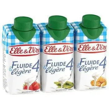 Elle&Vire Fluid and Light Cream 4%mg (3x20cl)