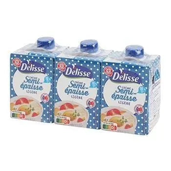 Délisse Light Cream UHT Semi-thick 18%mg - 3x20cl