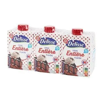 Délisse Full Cream UHT 30%mg 3x20cl