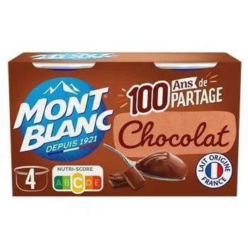 Mont Blanc Chocolate Dessert Cream 4x125g