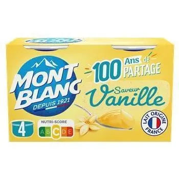 Mont Blanc Madagascar Vanilla Dessert Cream 4x125g