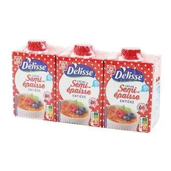 Délisse Full Cream Semi-Thick UHT 30%mg - 3x20cl