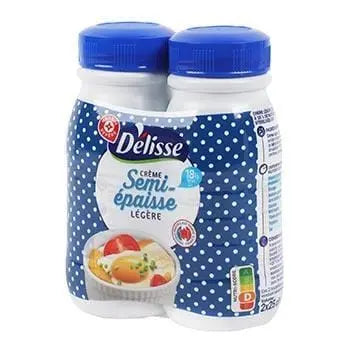 Délisse Light Semi-Thick Cream UHT 18%mg - 2x25cl