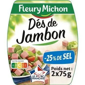 Fleury Michon Diced Ham -25% Salt (2x75g)