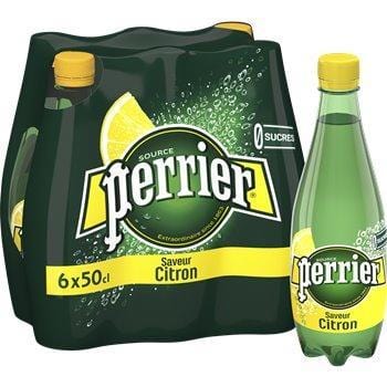 Eau gazeuse Perrier aromatisée Citron - 6x50cl