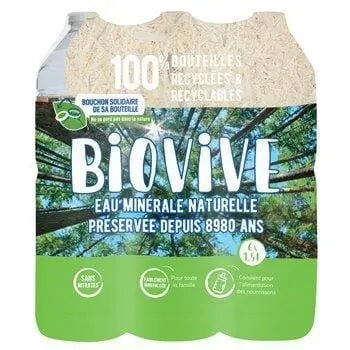 Biovive Landes Mineral Water 100% Recycled Bottles 6x1.5L