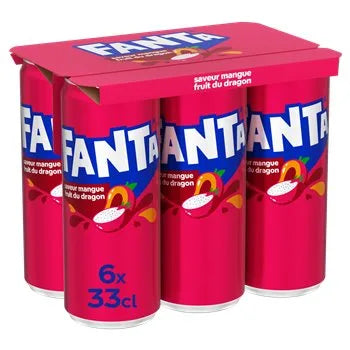 Fanta Mango Dragon Fruit Soda Cans 6x33cl