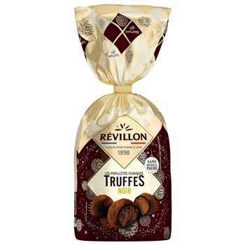 Festif Truffes Révillon Noir 70% 370g – French dark chocolate truffles made with 70% cocoa in an elegant festive box