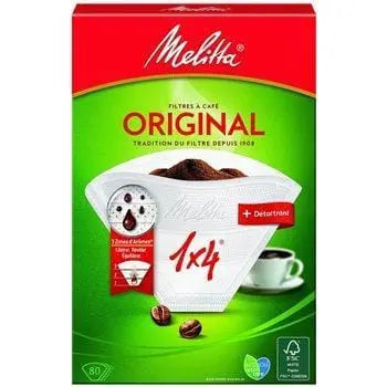 Melitta Original Coffee Filters (1x4) Box of 80 + descaler