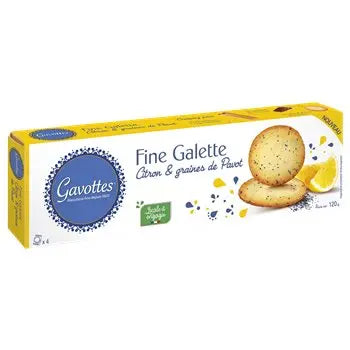 Gavottes Lemon & Poppy Seeds Galette 120g
