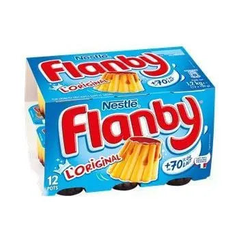 Flanby Vanilla Flavoured Custard with Caramel 12x100g