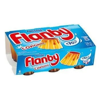 Flanby Vanilla Flavoured Custard with Caramel 6x100g