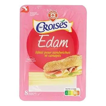 Les Croisés Edam cheese slices (x8) 200g