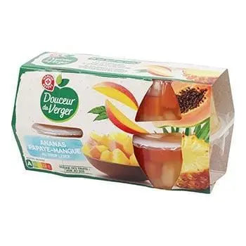 Douceur Verger Pineapple Papaya Mango in Syrup 4x70g