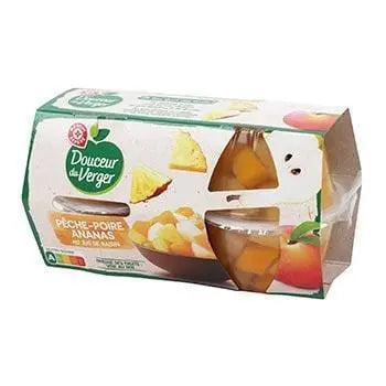 Douceur Verger Peach Pear Pineapple in Syrup 4x70g