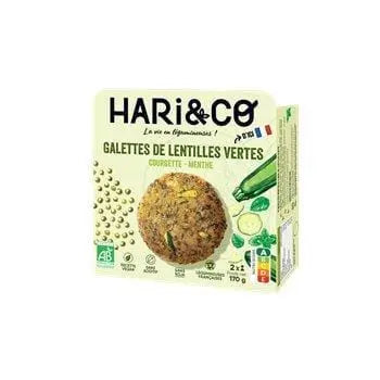 Hari et co Organic Lentil Courgette Mint Patties (x2) 170 g