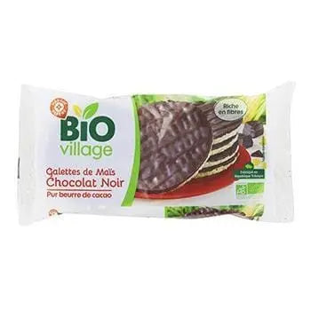 Bio Village Dark Chocolate Corn Wafers 100g