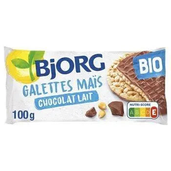 Bjorg Milk Chocolate Corn Wafers 100g
