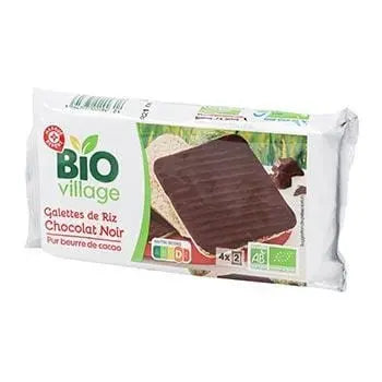 Bio Village Chocolate covered rice cakes 90g