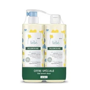 Klorane Gentle Baby Wash 2x500ml