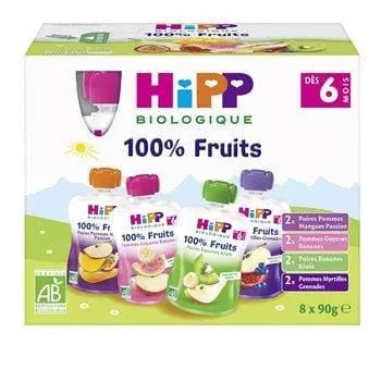 Hipp Organic Baby Bottles 4 Varieties 8x90g