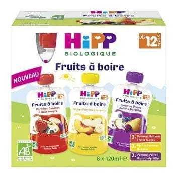Hipp Organic Gourds Pack 4 Varieties 8x120g
