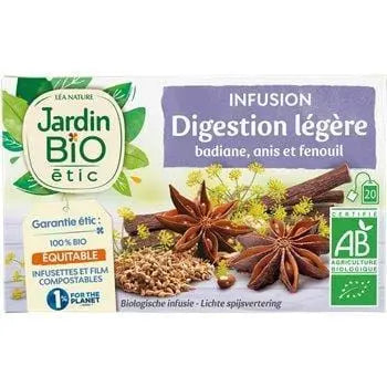 Jardin Bio Infusion Digestion Legere Badiane Anis Fenouil (x20) 30g