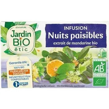Jardin Bio Infusion Peaceful Nights Mandarin Organic (x20) 30g