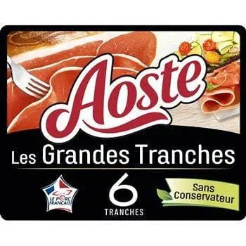 Aoste Raw Ham Large Slices (x6) 165g