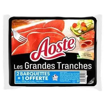 Aoste Cured Ham Large Slices 2x165g+165g free