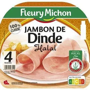 Fleury Michon Halal Turkey Ham (x4)160g