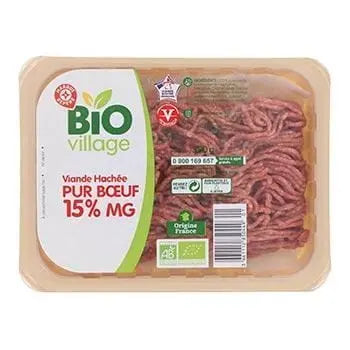 Bio VillageViande Hachee Pur Boeuf 15% 350g