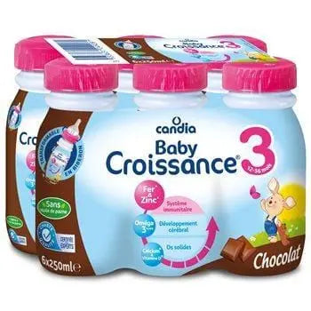 Candia Baby Growth 3 Chocolate 12 to 36 months 6x25cl