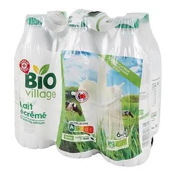 Bio Village UHT Skimmed Milk 6x1L bottles