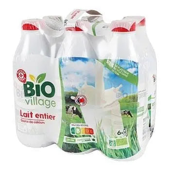 1L Whole milk Organic village UHT - 6x