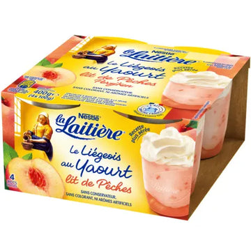 La Laitiere Liegeois on a Bed of Peaches 4x100g