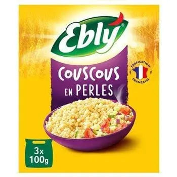 Ebly Couscous in Pearls bags cooking time 10min 3x100g
