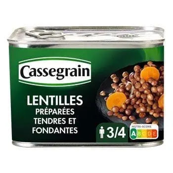 Cassegrain Cooked Lentils Carrots Onions 460g