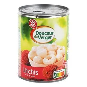 Litchis Douceur du Verger Denoyautés Light Syrup 250g