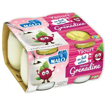 Malo Grenadine Yoghurt 4x125g